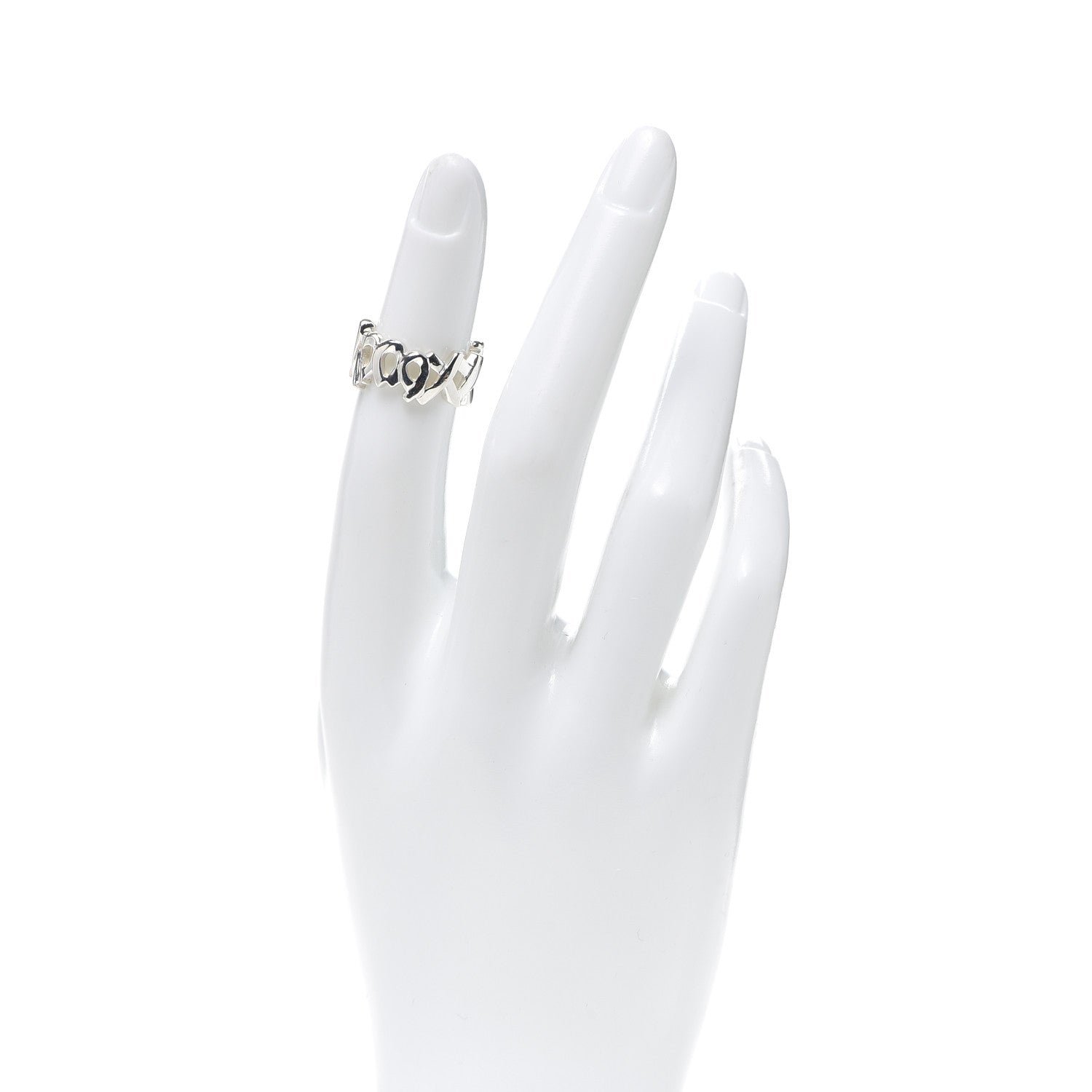 Tiffany Sterling Silver Paloma Picasso Love Kisses Ring 47 4 2 of 5