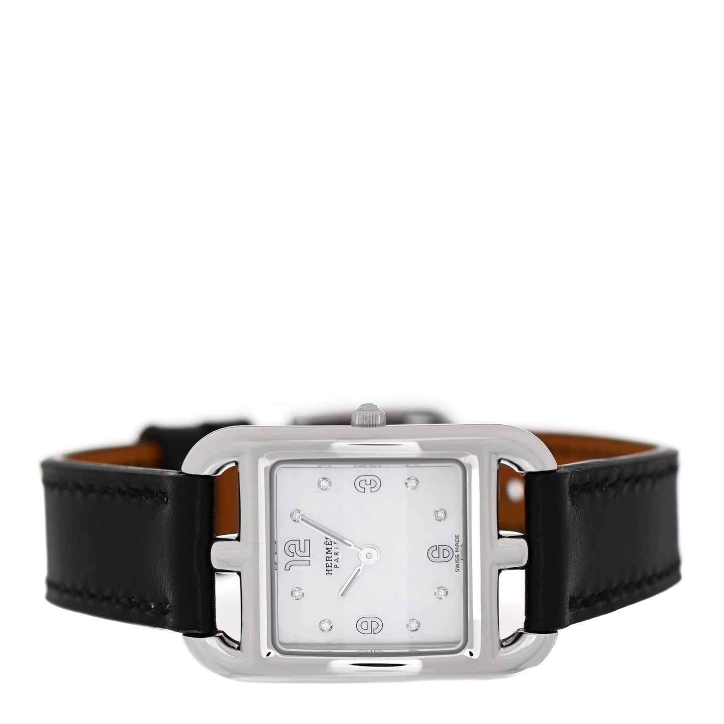 Stainless Steel Barenia Diamond Mother of Pearl 23mm Cape Cod Quartz Watch Noir