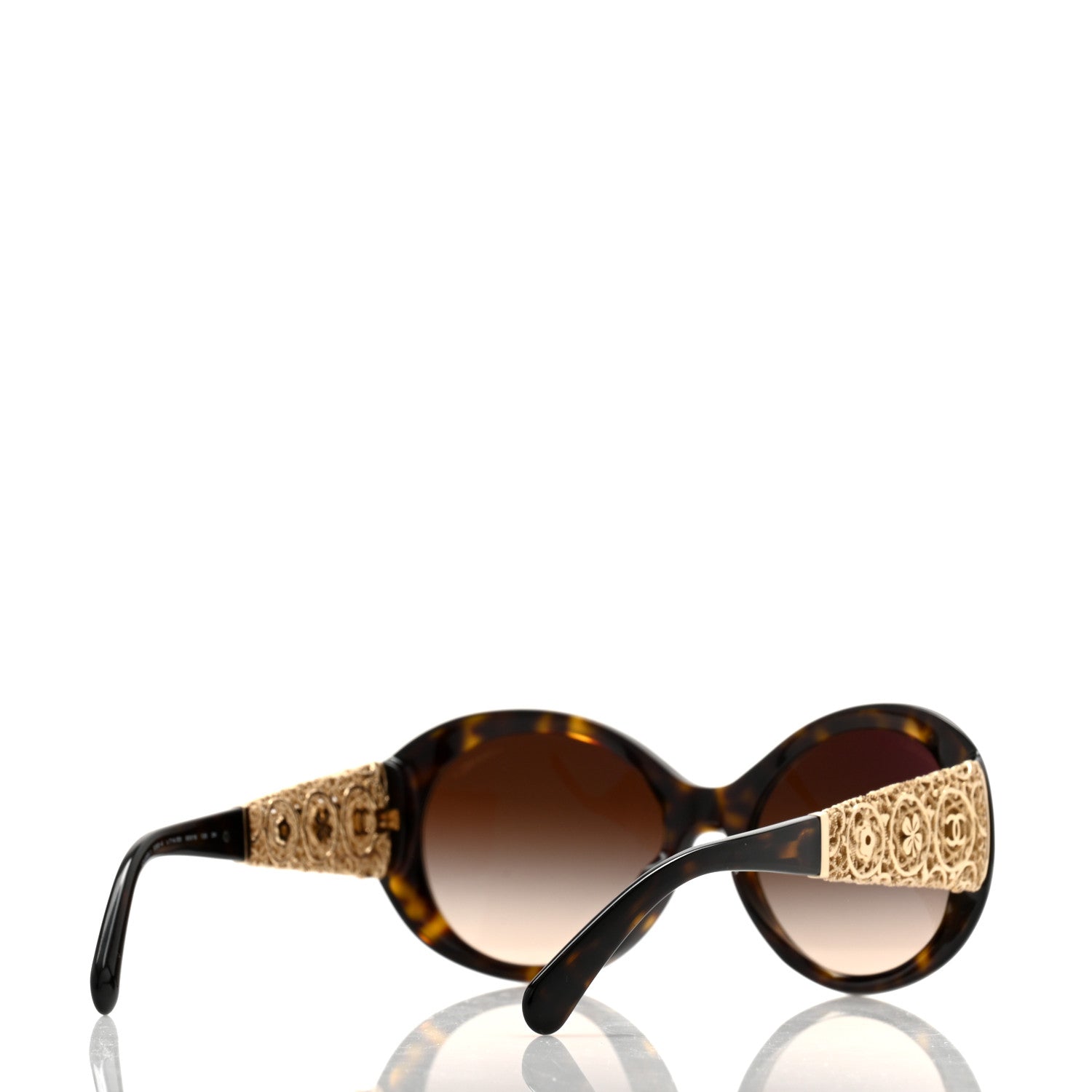 Chanel Metal Filigree Butterfly Sunglasses 5262-A Tortoise 4 of 8
