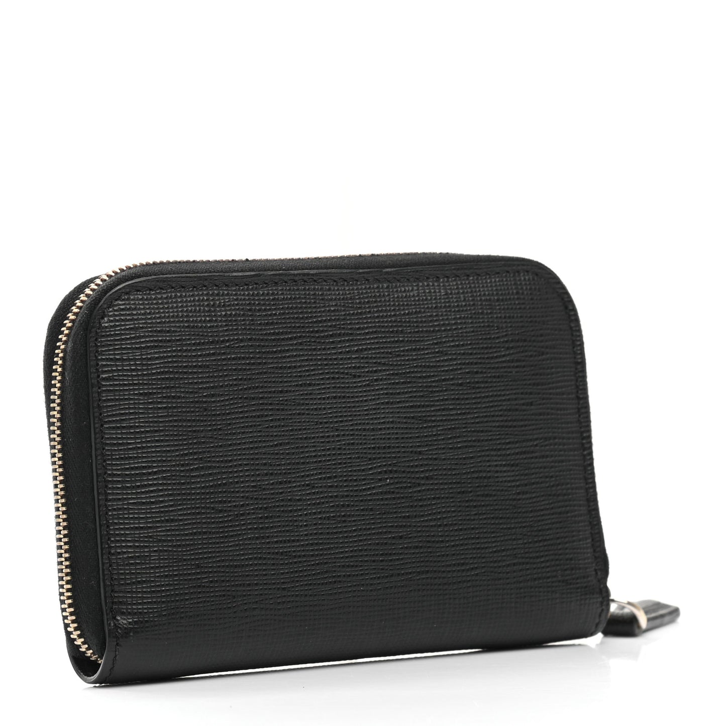 Vitello Elite Crystal Monster Eyes Mini Zip Around Wallet Black