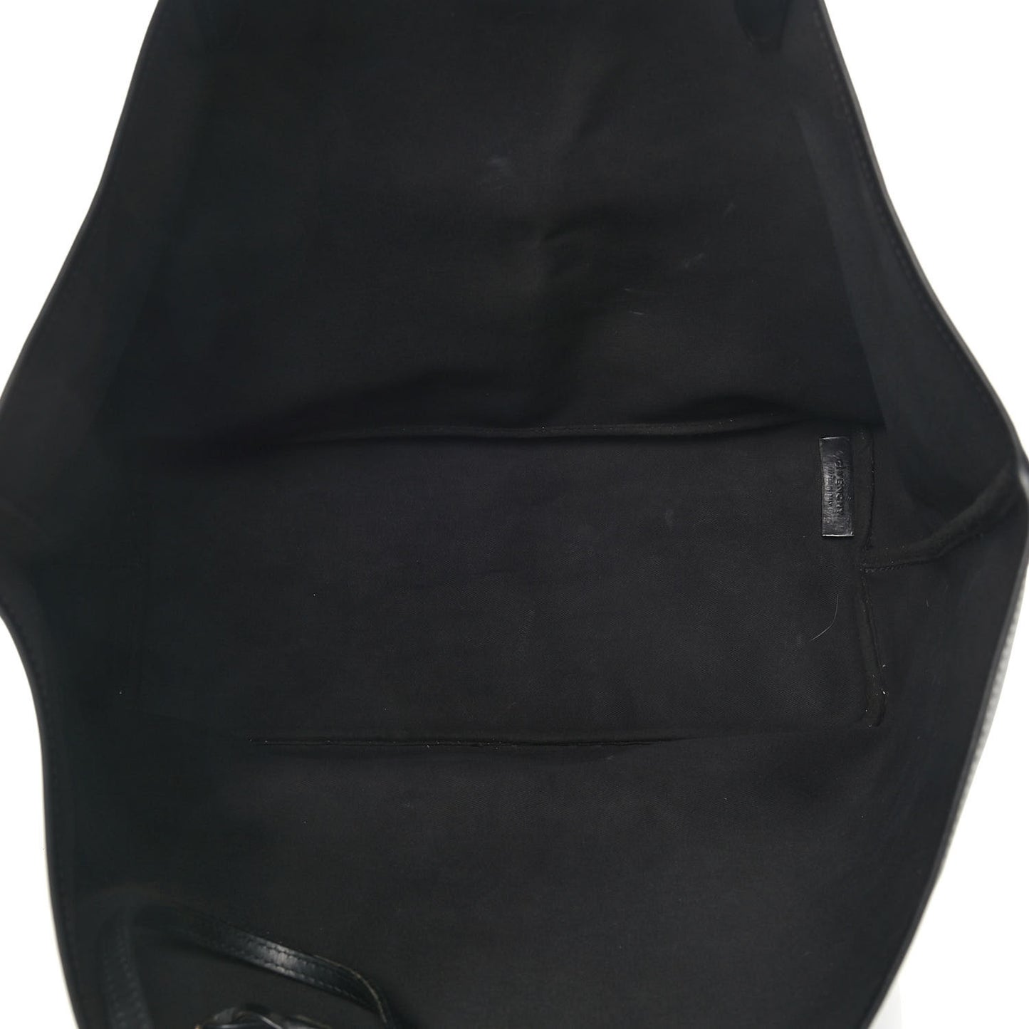 Textured Coated Canvas Madonna Print Large Antigona Tote Black