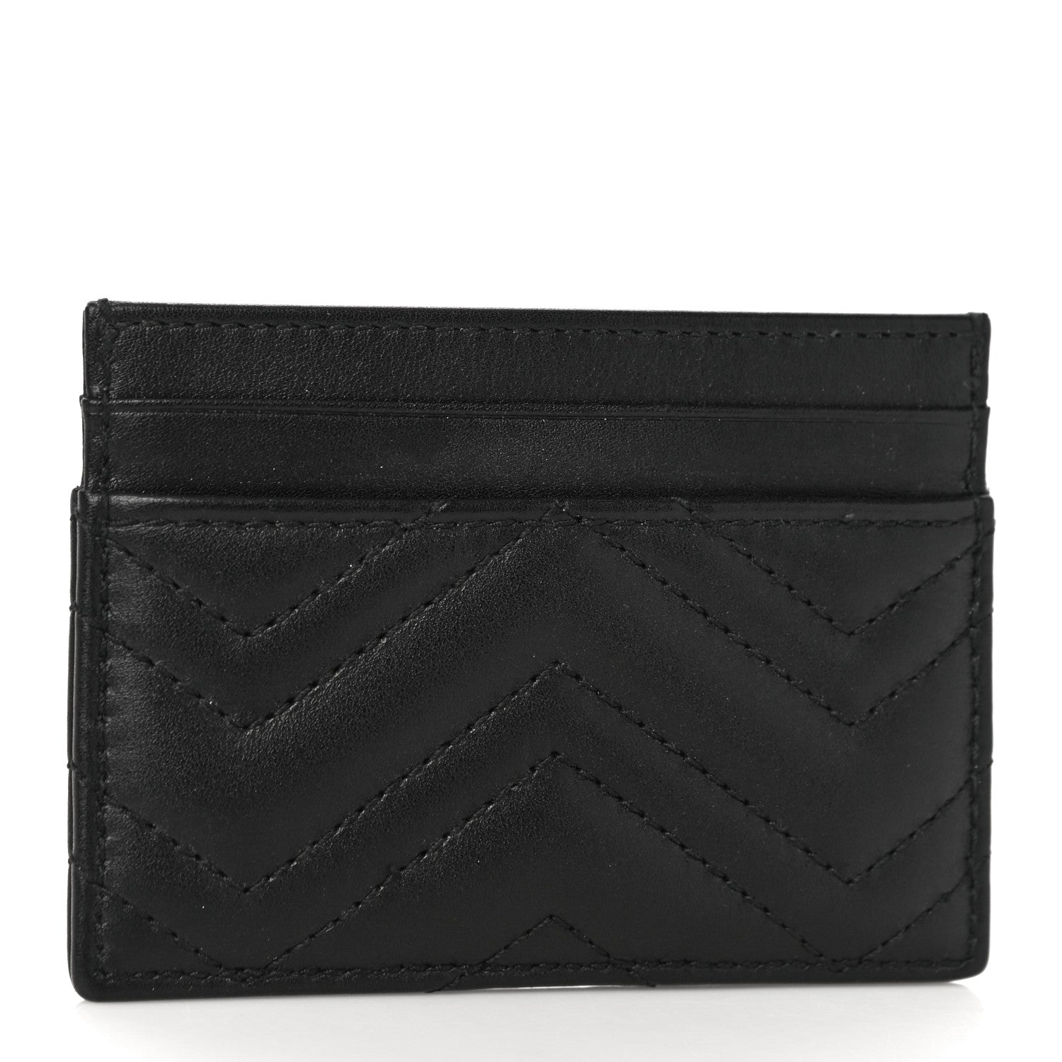 Gucci Calfskin Matelasse GG Marmont Card Holder Black 3 of 10