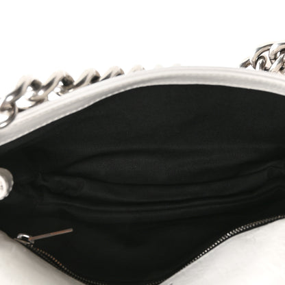 Balenciaga Peach Calfskin Small BB Soft Flap Bag Optic White 5 of 10