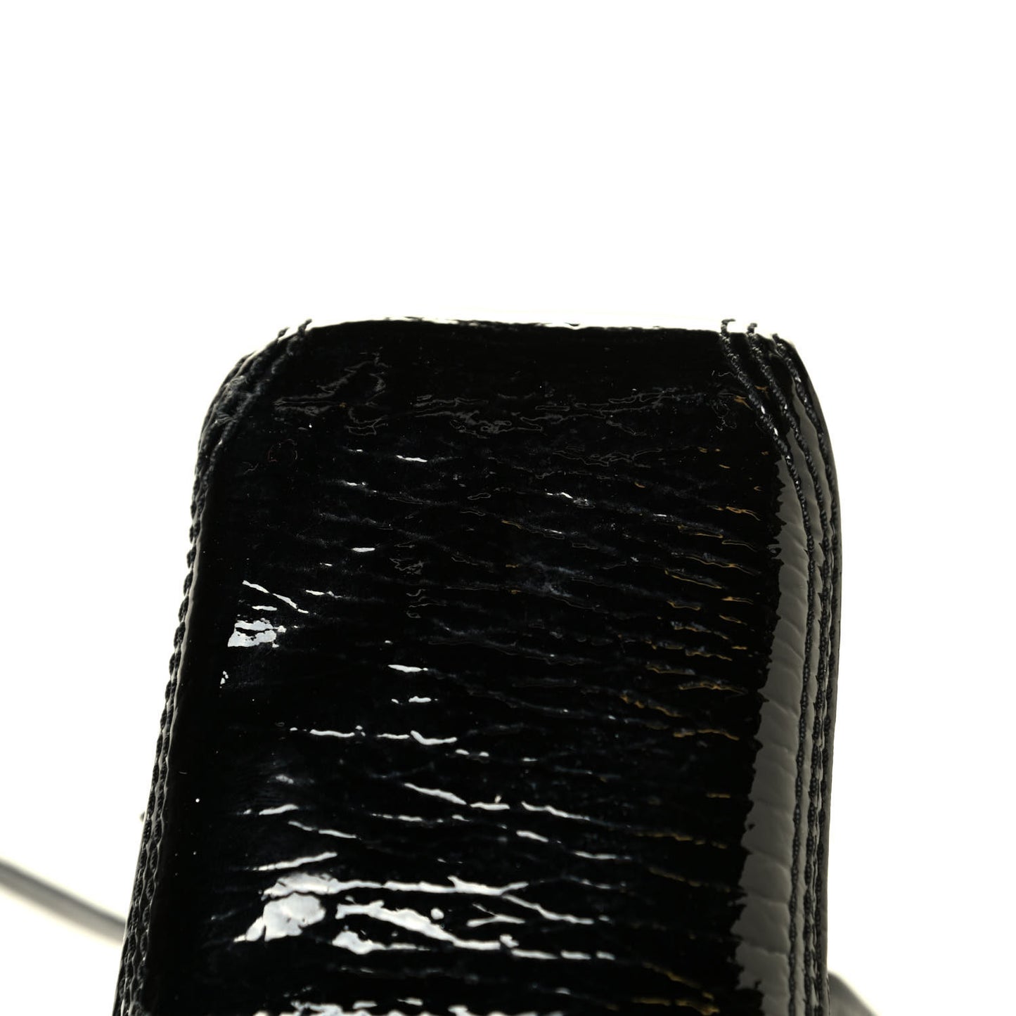 Textured Patent Mini Pashli Satchel Black