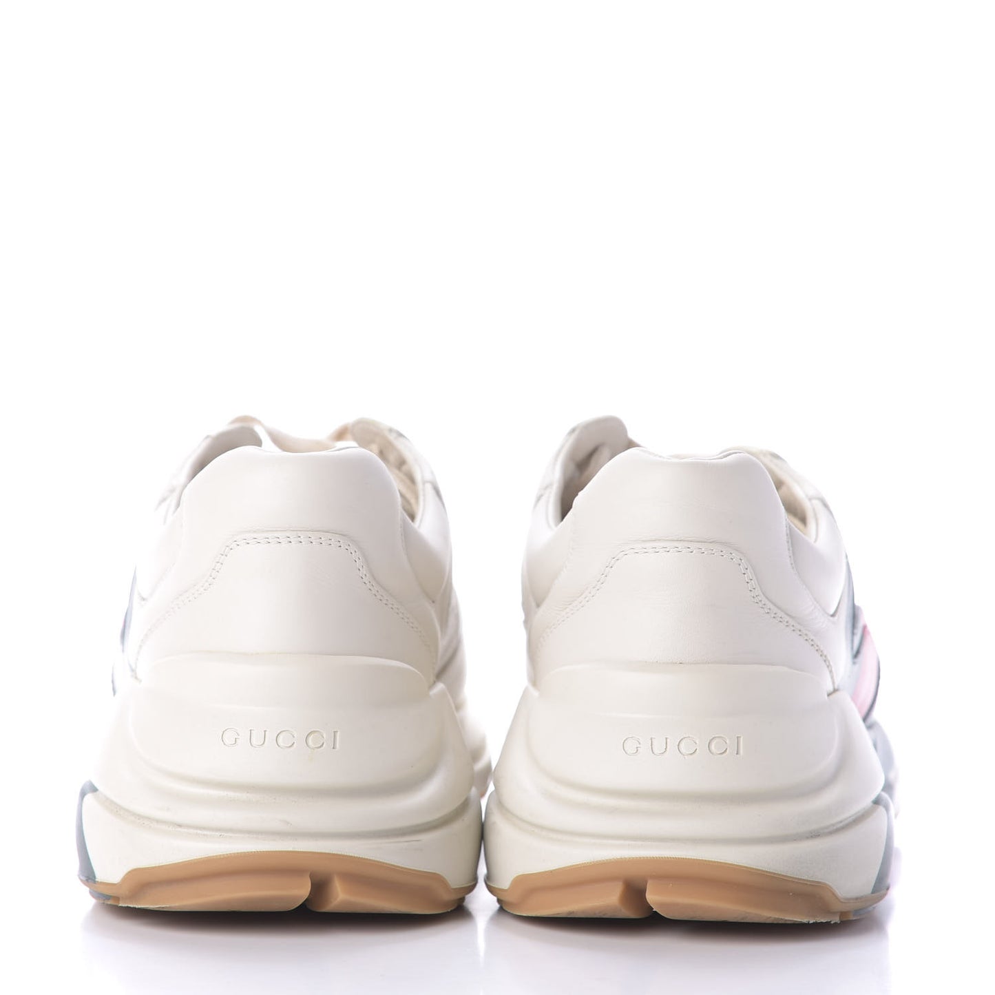 Calfskin Web Printed Mens Rhyton Sneakers 11.5 Mystic White