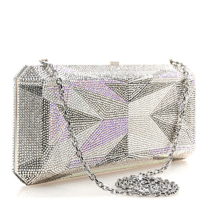 Judith Leiber Swarovski Crystal Slim Clutch Silver Multicolor 2 of 12