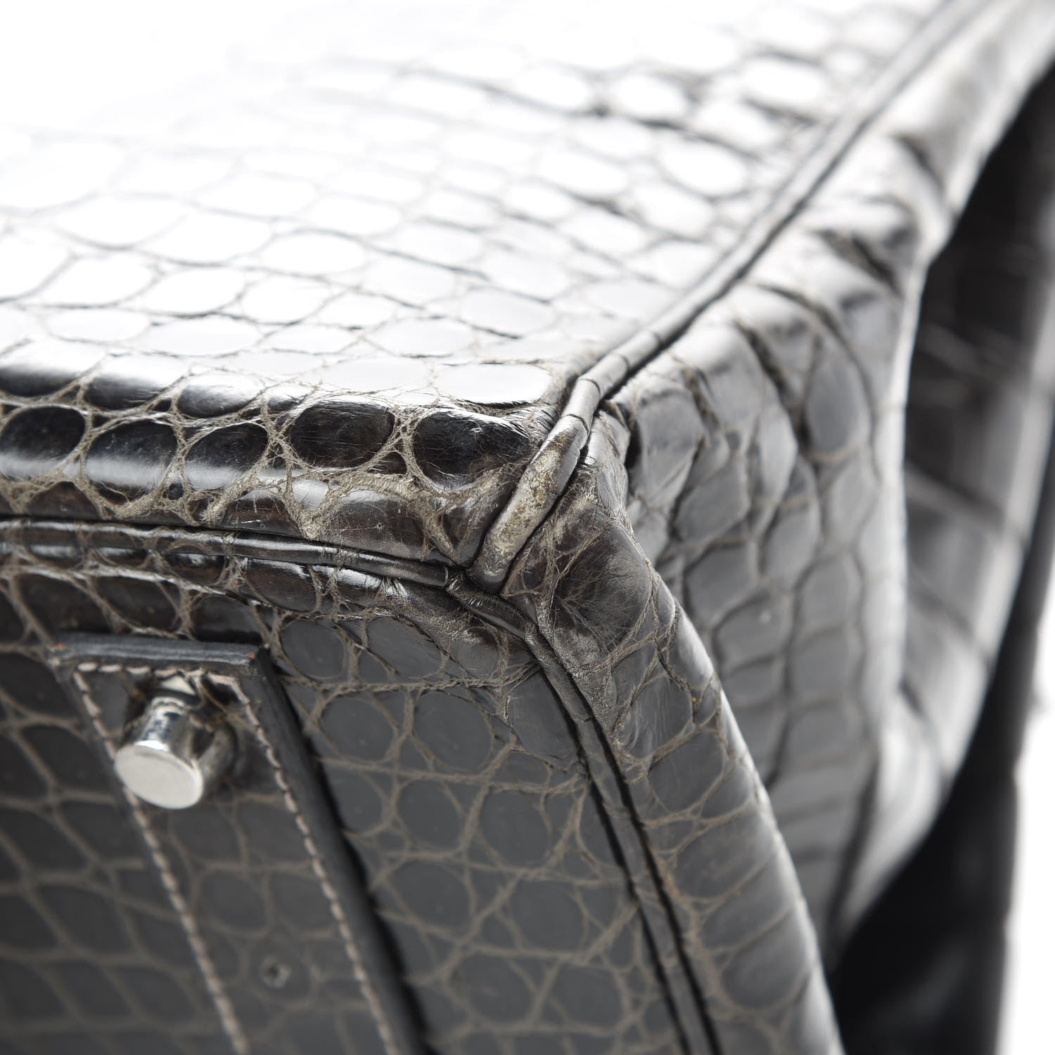Hermes Shiny Porosus Crocodile Birkin 40 Graphite 35 of 45