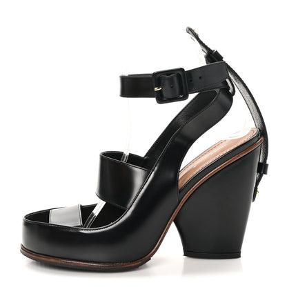 Louis Vuitton Calfskin Trinity 100 Sandals 39 Black 1 of 10