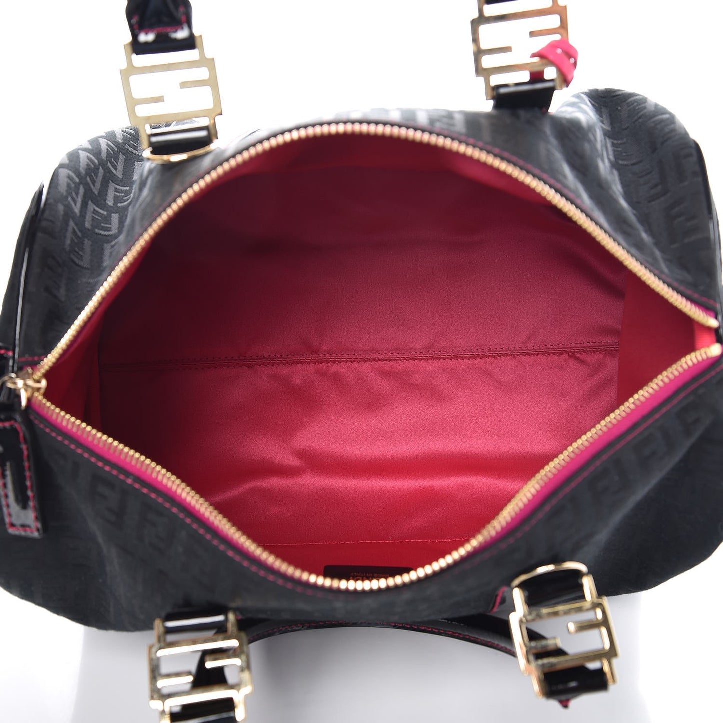 Zucchino Forever Boston Top Handle Bag Black Fuschia