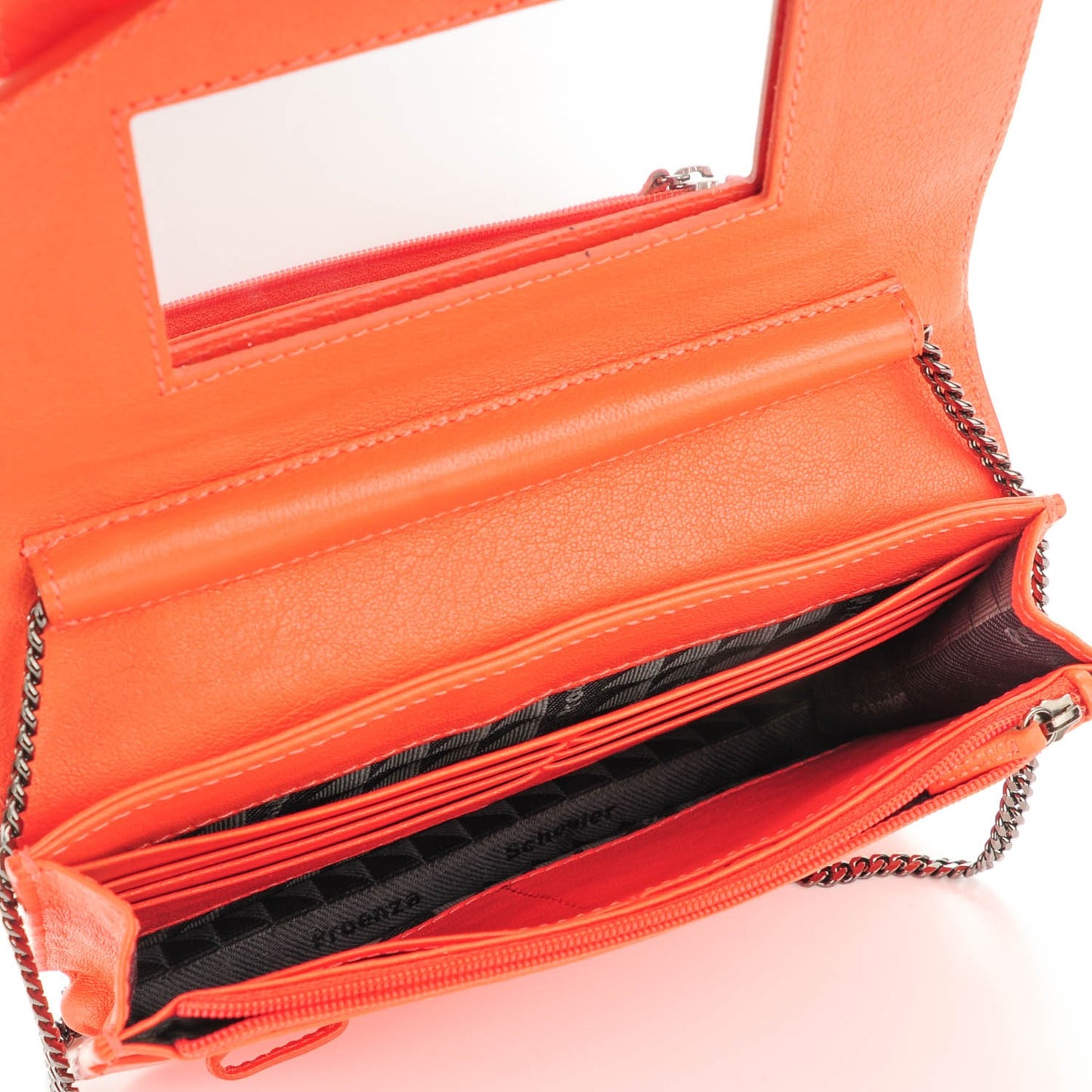 Lambskin PS1 Large Chain Wallet Grapefruit