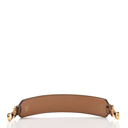 Fendi Calfskin FF 1974 Embossed Mini Strap You Tobacco Black 2 of 6