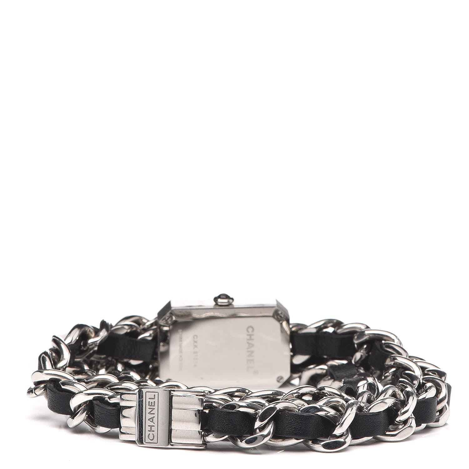 Chanel Stainless Steel Lambskin 16mm Premiere Rock Triple Row Quartz Watch Black 4 of 6