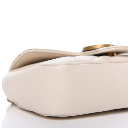 Gucci Calfskin Matelasse Super Mini GG Marmont Shoulder Bag White 6 of 10