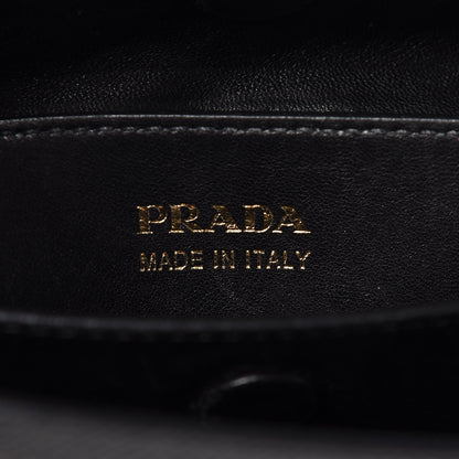 Prada Saffiano Cuir Crocodile Small Double Bag Black 6 of 10