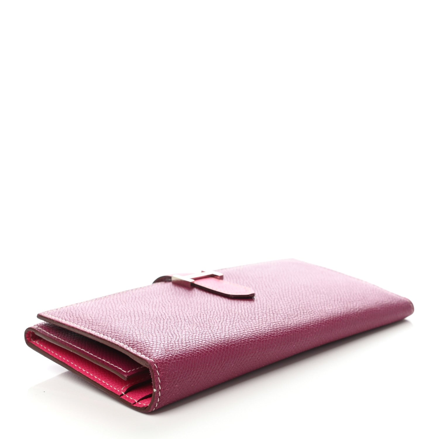 Hermes Epsom Bi-Color Tri-Fold Bearn Wallet Tosca Rose Tyrien 4 of 6
