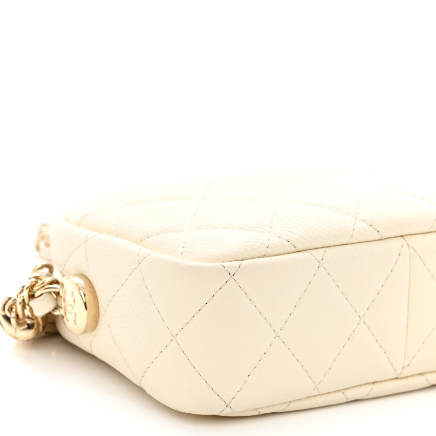 Chanel Caviar Quilted Mini Coco Tassel Camera Case White 9 of 11