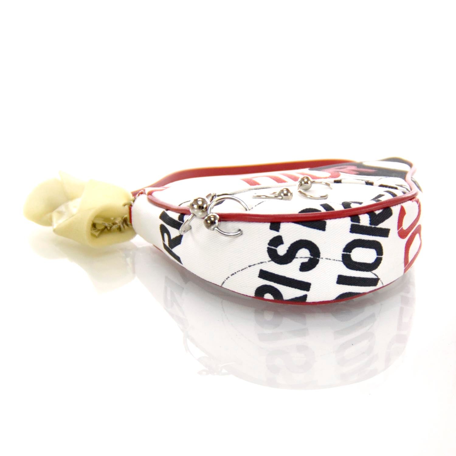 Christian Dior Hardcore Small Saddle Bag White Red Black 6 of 10