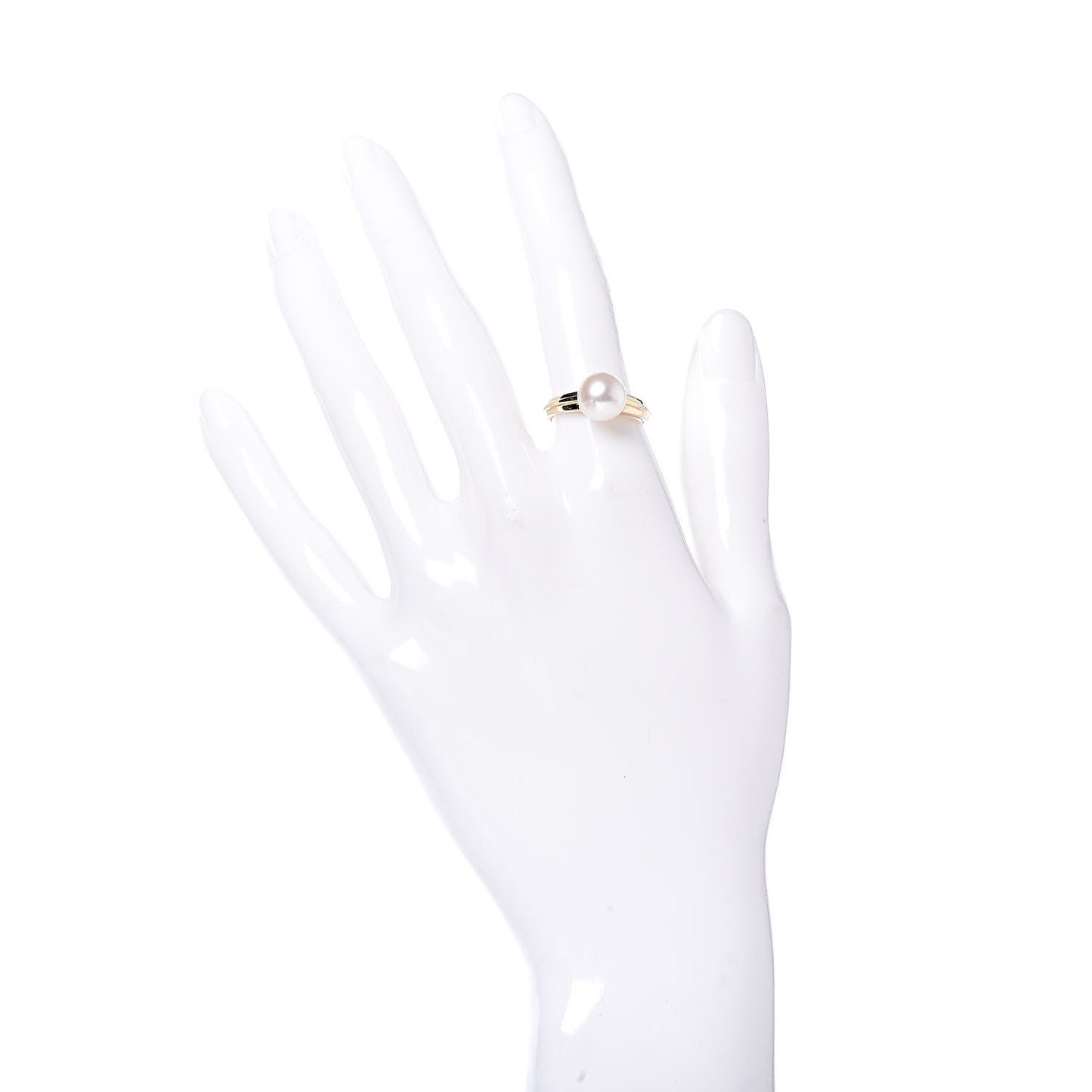 18K Yellow Gold Akoya Pearl 8.5mm Ring 53 6.25