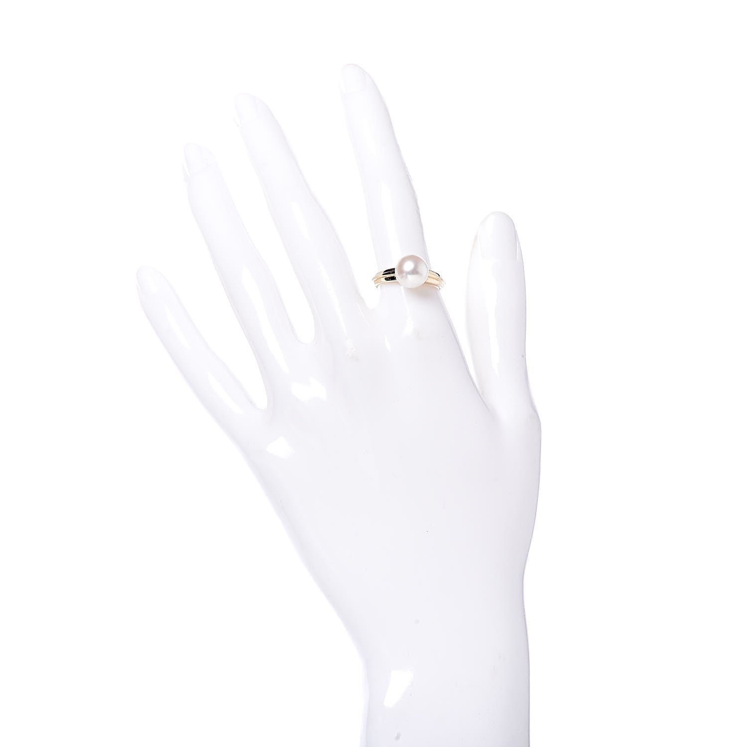 Mikimoto 18K Yellow Gold Akoya Pearl 8.5mm Ring 53 6.25 2 of 4