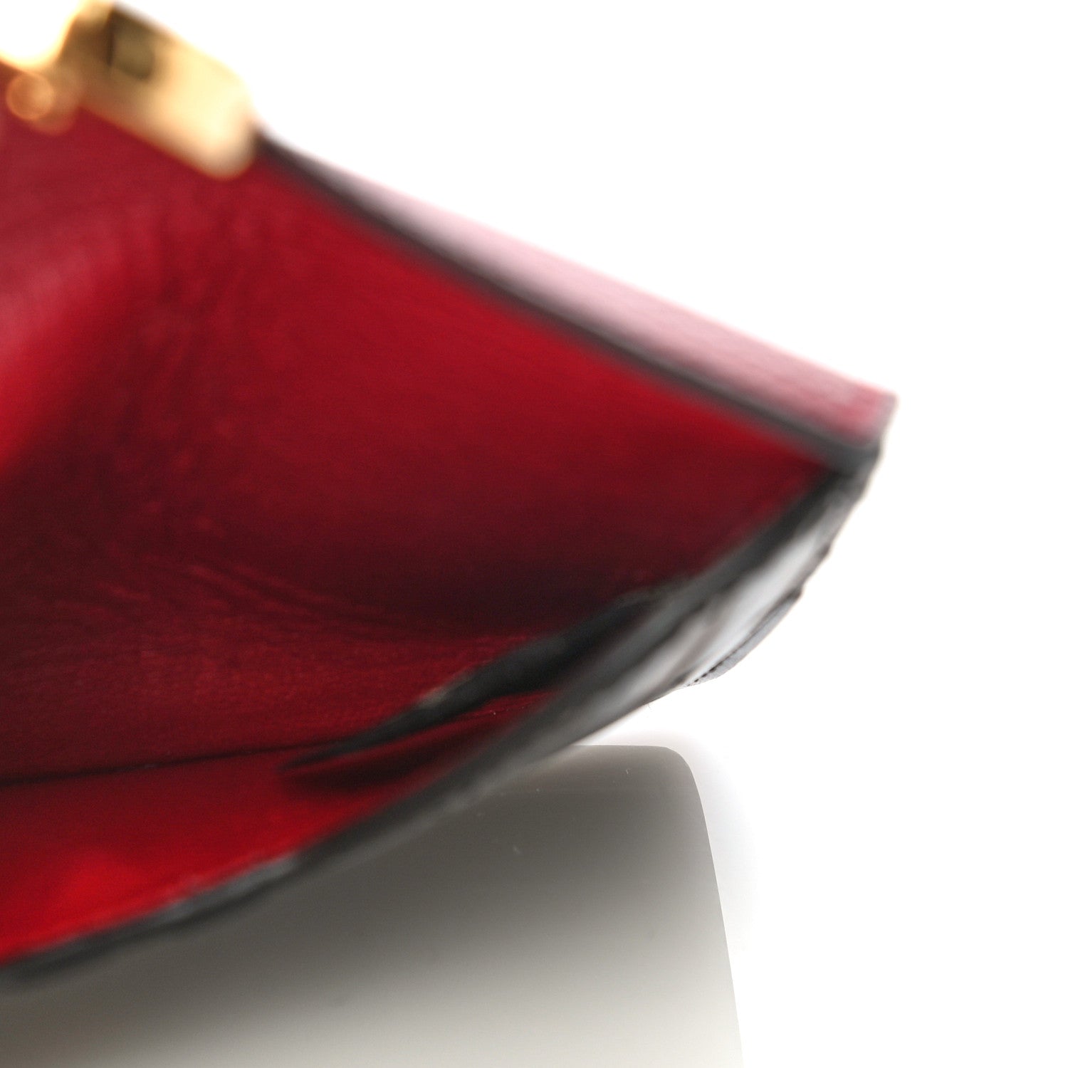 Fendi Vitello Cruise F is Fendi Bi-Color FF 1974 Embossed Small Envelope Pouch Maya Black Ribes 5 of 19