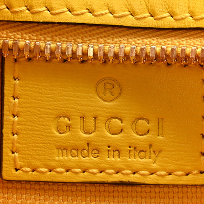 Gucci Calfskin Monogram Mini Moon Side Shoulder Bag Yellow 6 of 13