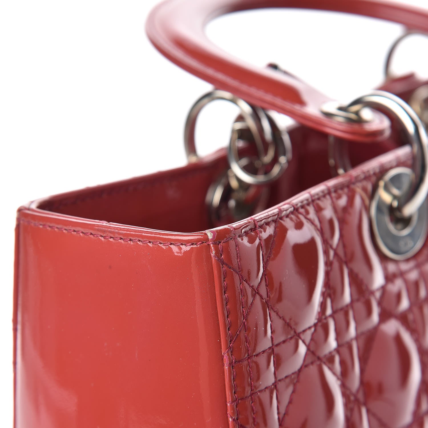 Christian Dior Patent Cannage Large Lady Dior Pink 16 of 30