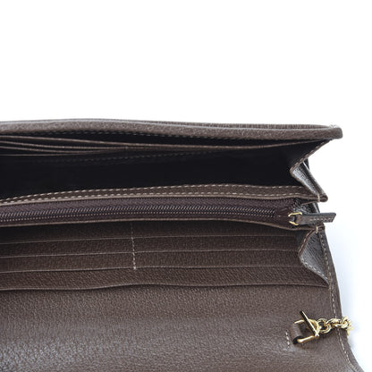 Gucci GG Supreme Monogram Web Ophidia Wallet On Chain Brown 4 of 10