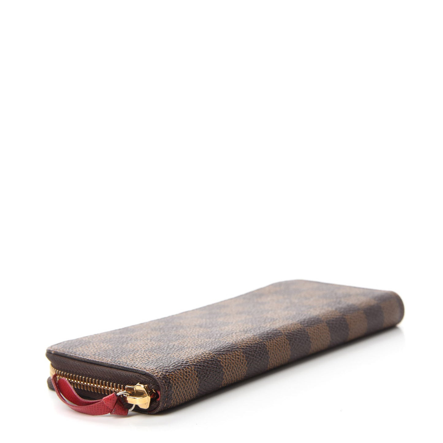 Damier Ebene Clemence Wallet Cherry