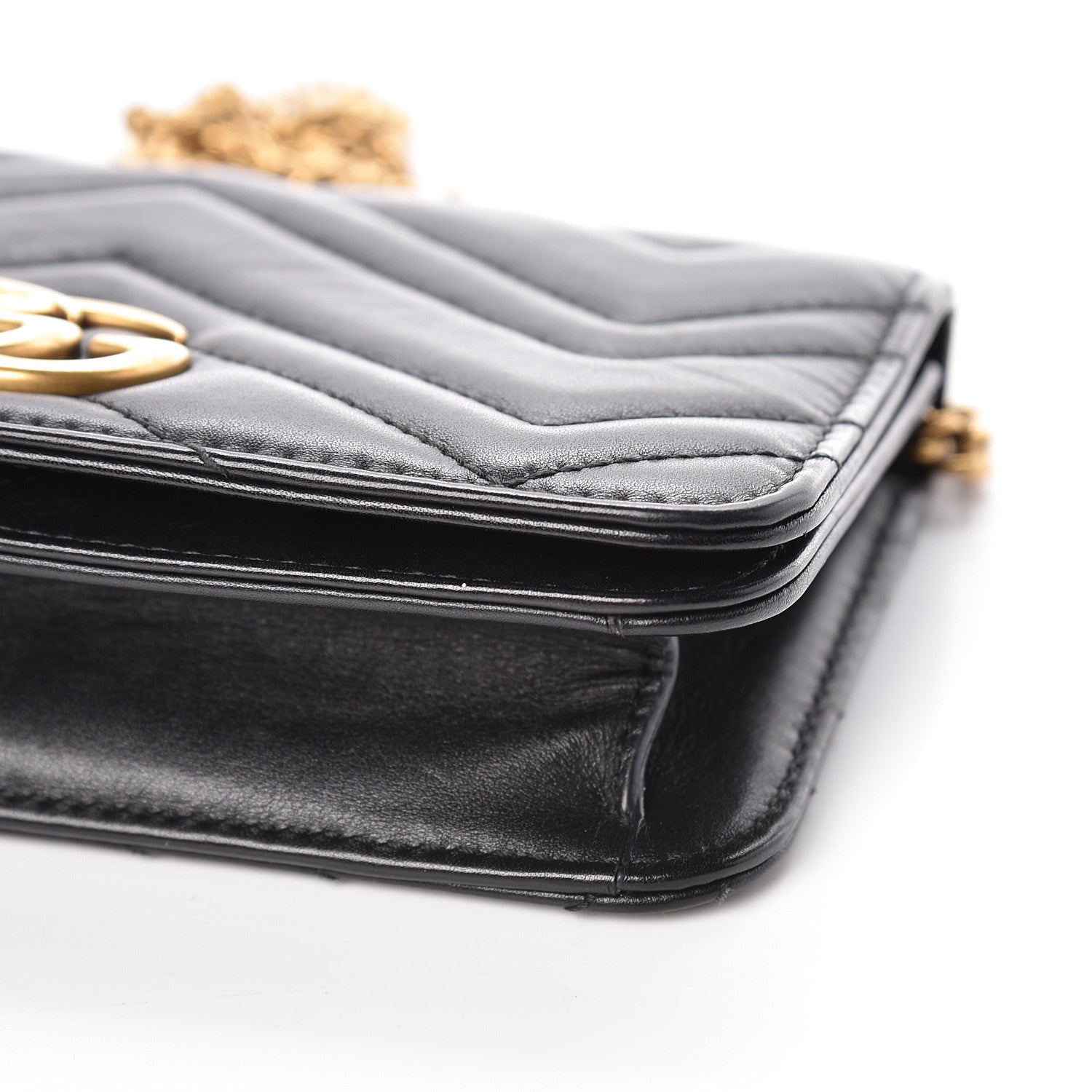 Gucci Calfskin Matelasse GG Marmont Mini Bag Black 12 of 13