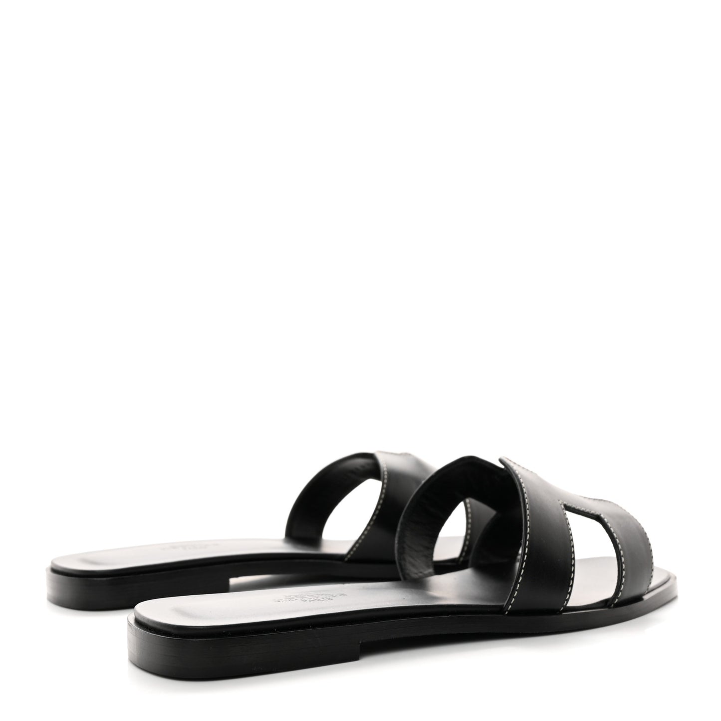 Box Calfskin Oran Sandals 38.5 Black