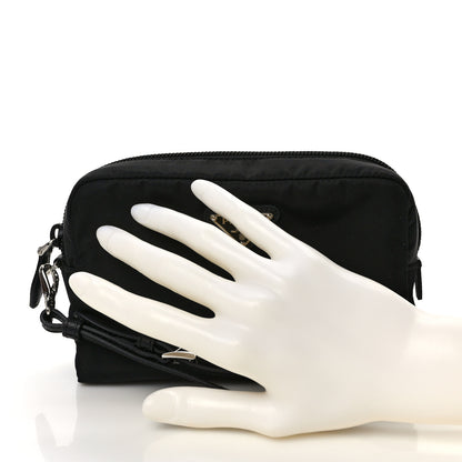 Prada Tessuto Nylon Saffiano Wristlet Black 2 of 6