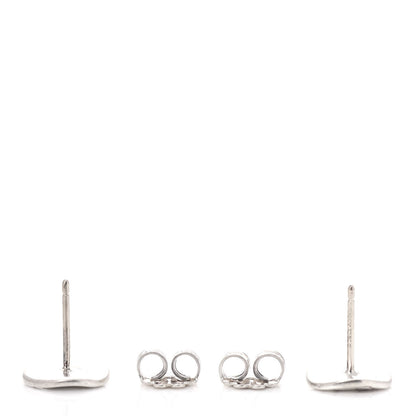 Tiffany Sterling Silver Round Note Earrings 3 of 4