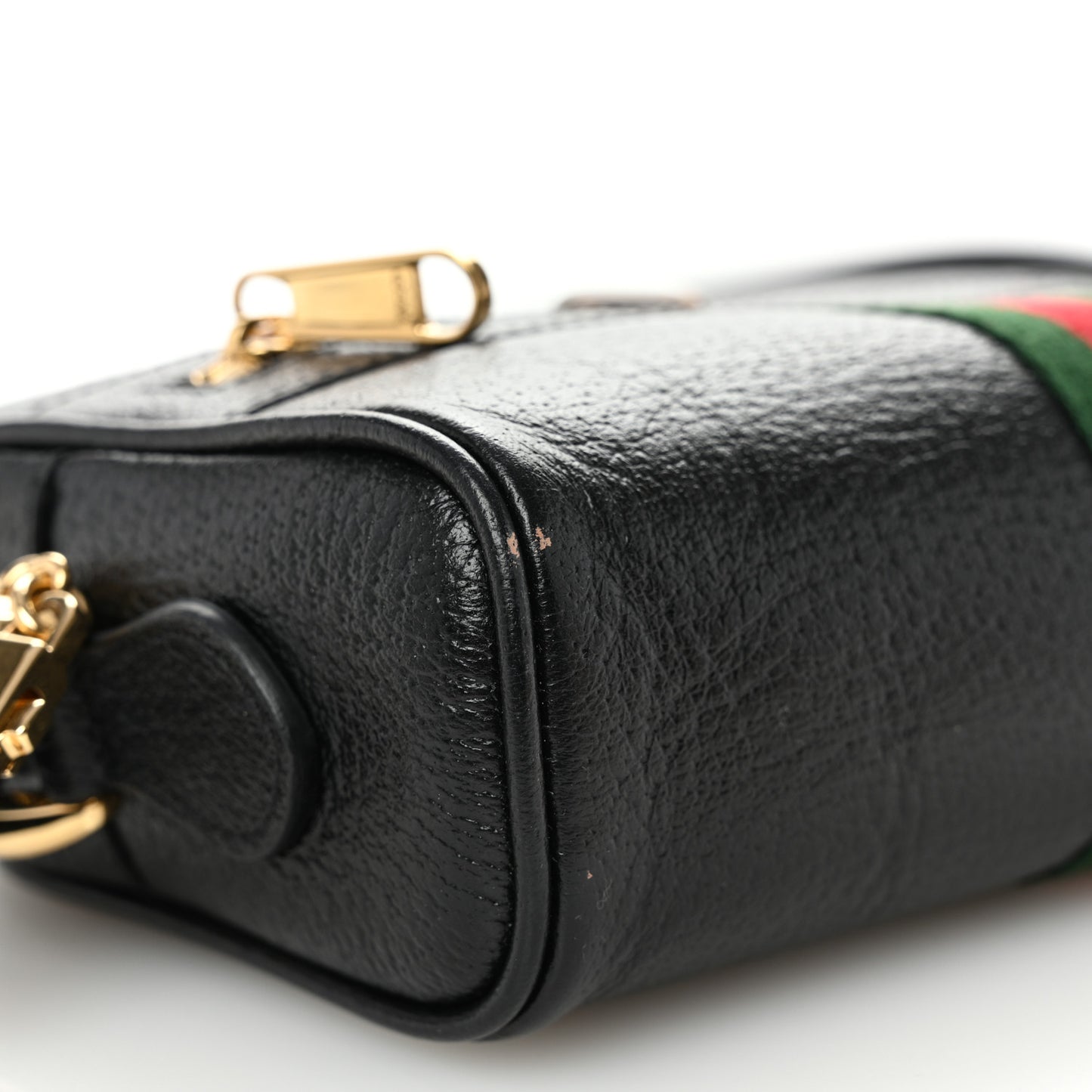 Calfskin Web Mini Ophidia Shoulder Bag Black