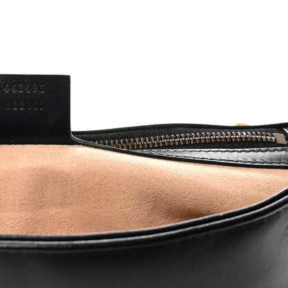 Gucci Calfskin Matelasse Medium GG Marmont Shoulder Bag Black 7 of 10