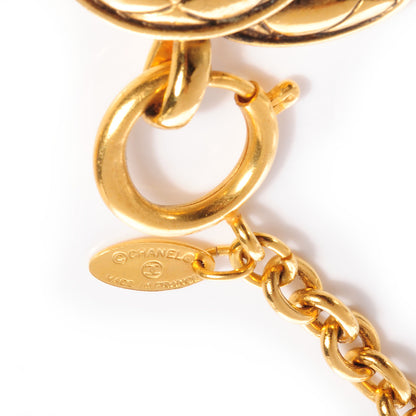 Chanel Quilted CC Long Necklace Gold 3 of 4