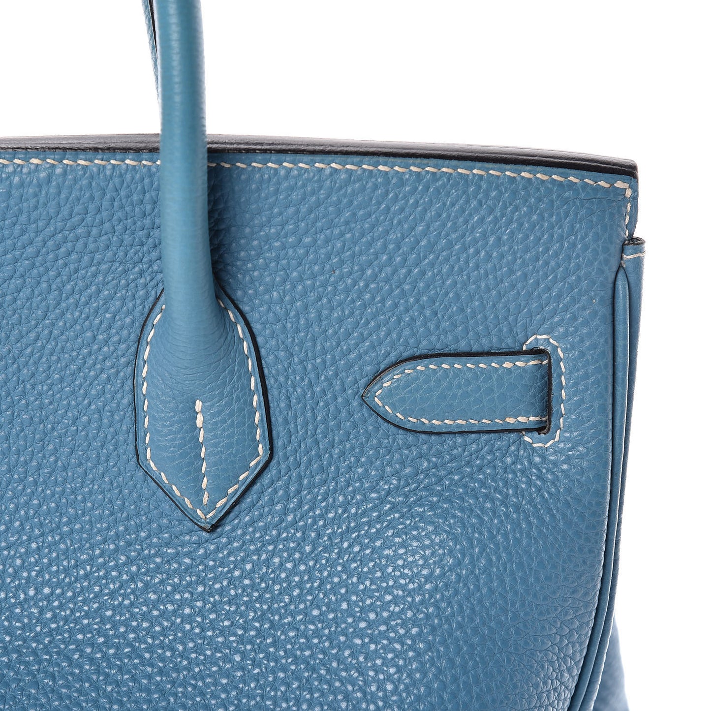 Taurillon Clemence Birkin 30 Blue Jean