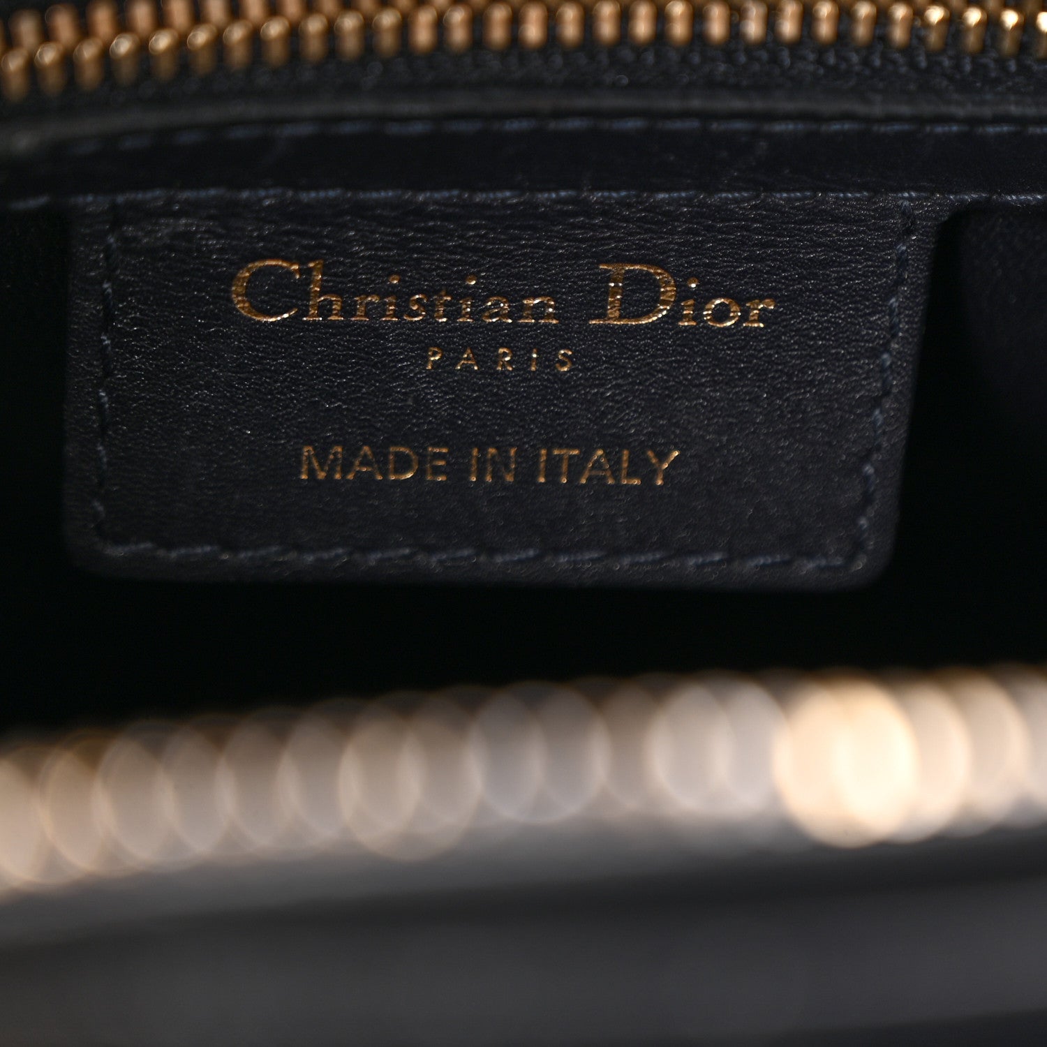 Christian Dior Calfskin Pockets Medium Lady Dior Blue 5 of 12