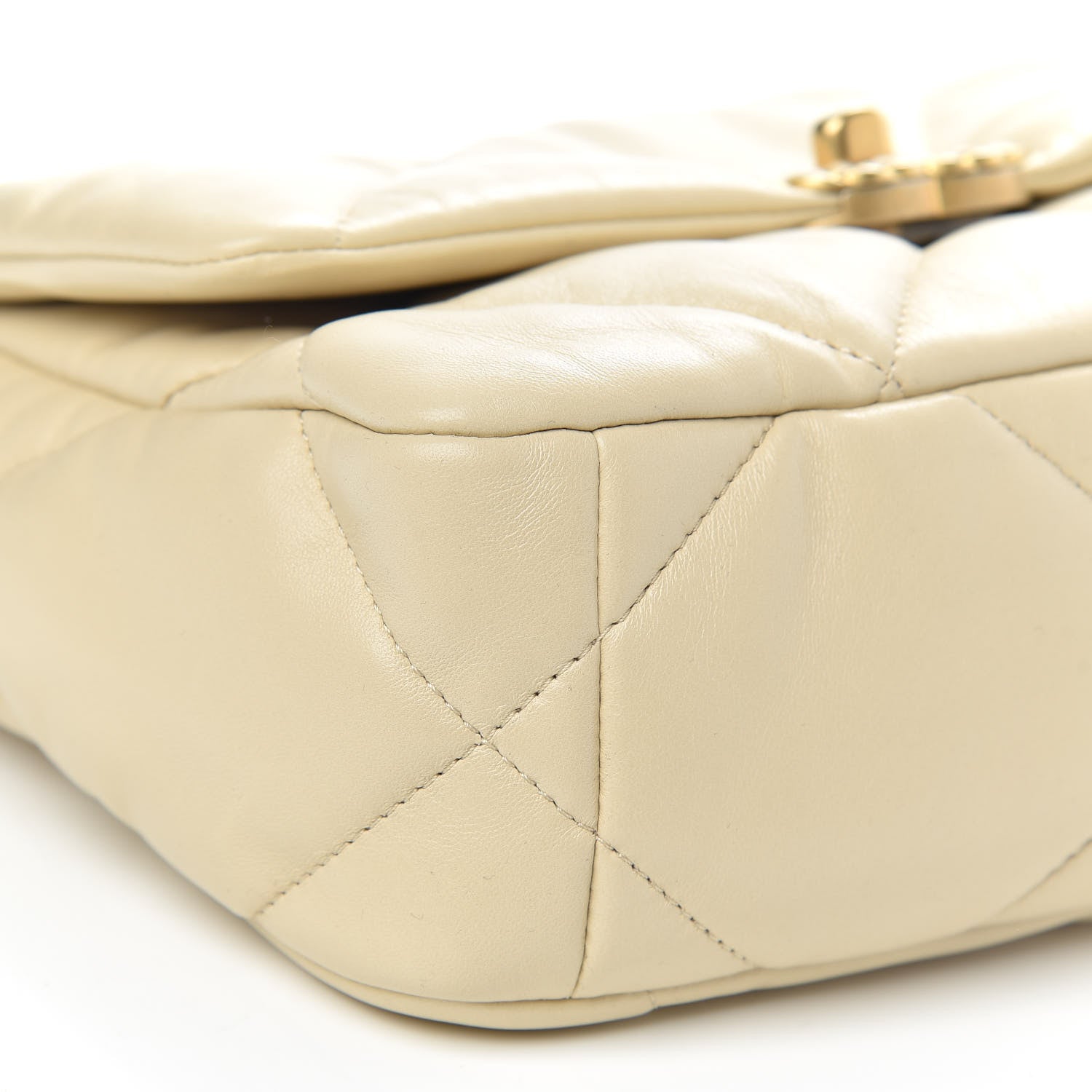 Chanel Lambskin Quilted Medium 19 Flap Beige 8 of 10