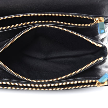 Saint Laurent Lambskin Diamond Quilted Monogram Angie Chain Bag Black 5 of 17