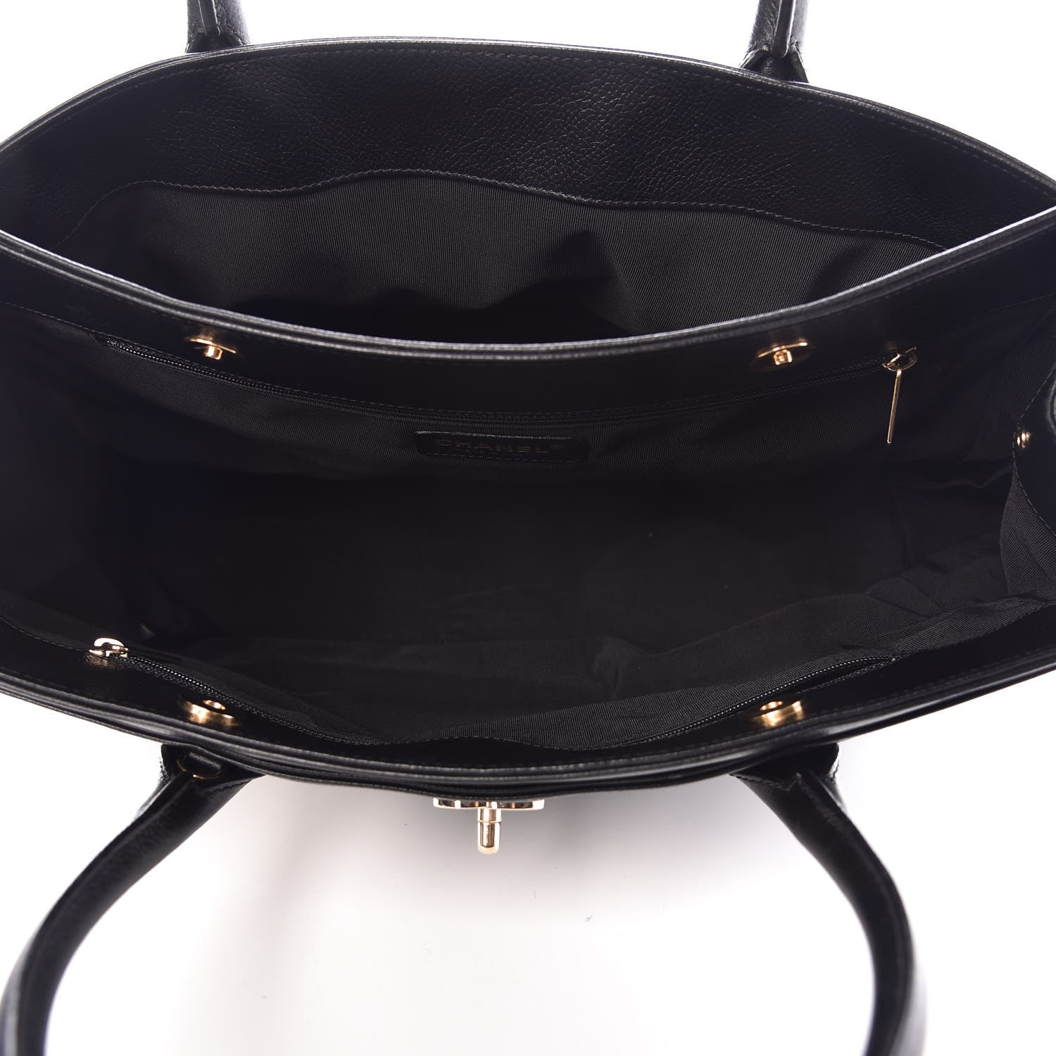 Chanel Calfskin Cerf Executive Shopper Tote Black 5 of 17