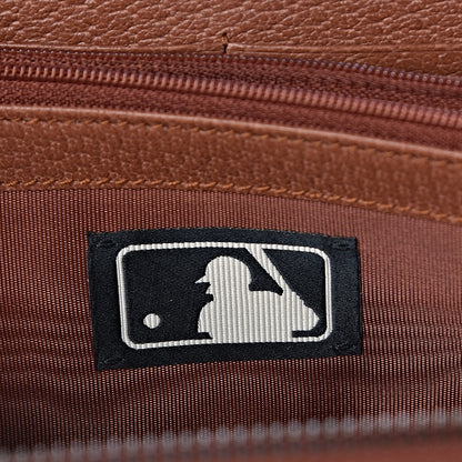 Gucci X MLB GG Monogram NY Yankees Zip Around Wallet Beige Ruggine Ivory 7 of 8