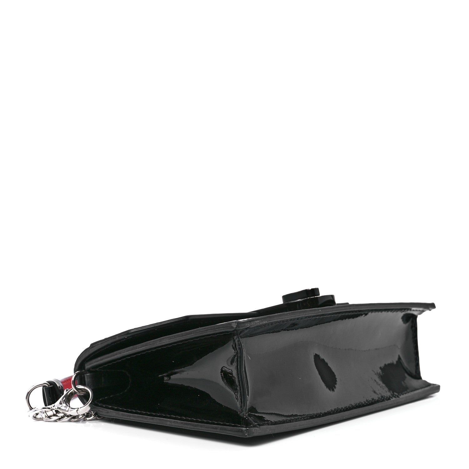 Christian Louboutin Patent Calfskin Mini Elisa Baguette Black 4 of 11