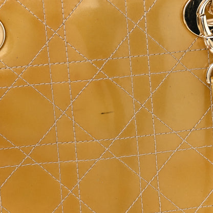 Christian Dior Patent Cannage Stitched Medium Lady Dior Dark Beige 7 of 23