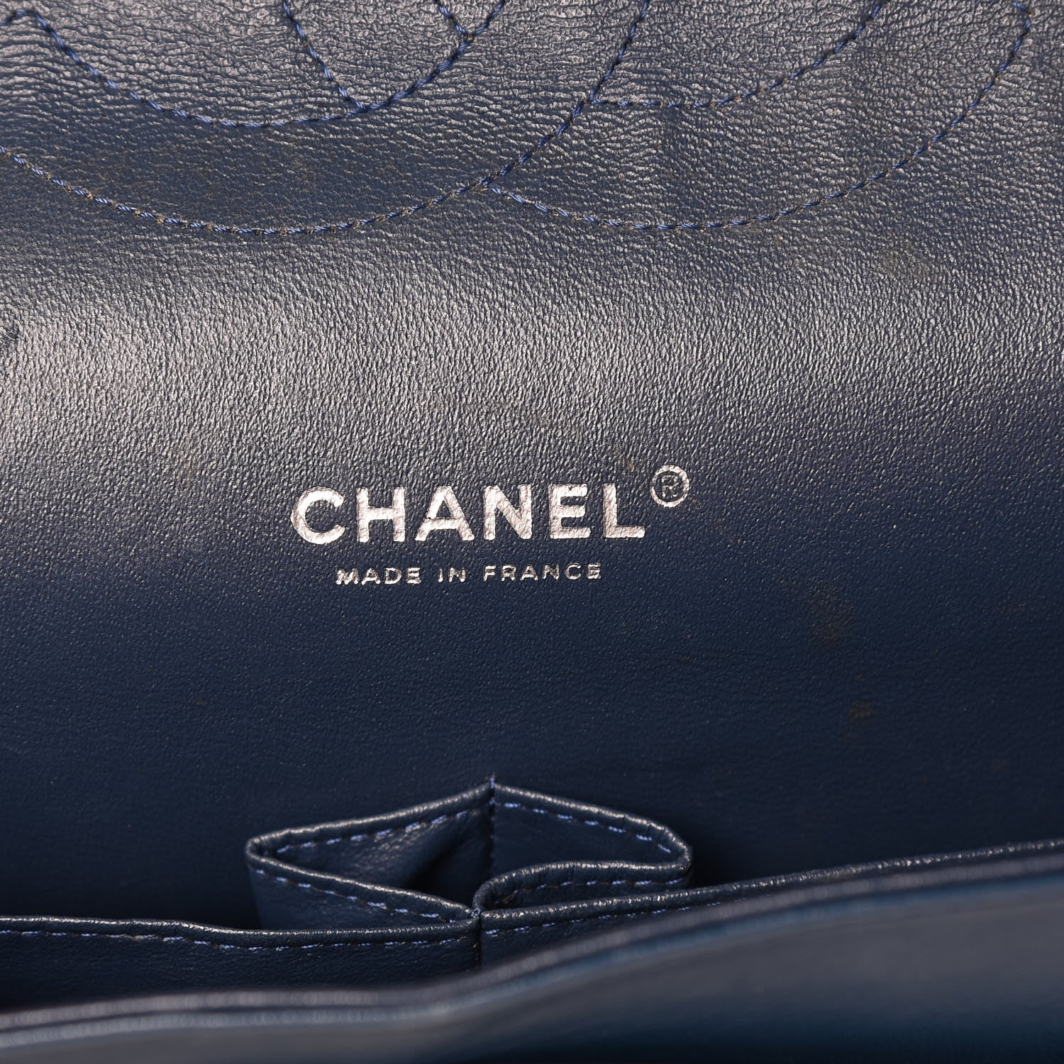 Chanel Patent Quilted Maxi Double Flap Navy Blue 6 of 23