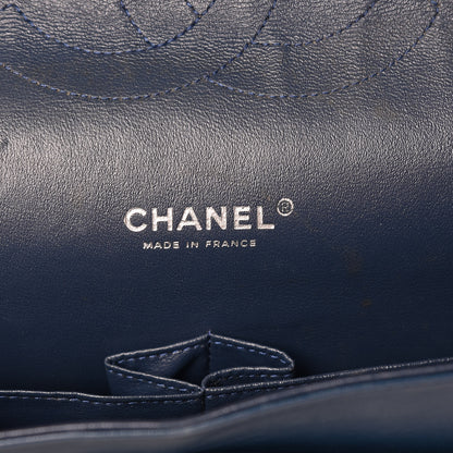 Chanel Patent Quilted Maxi Double Flap Navy Blue 6 of 23