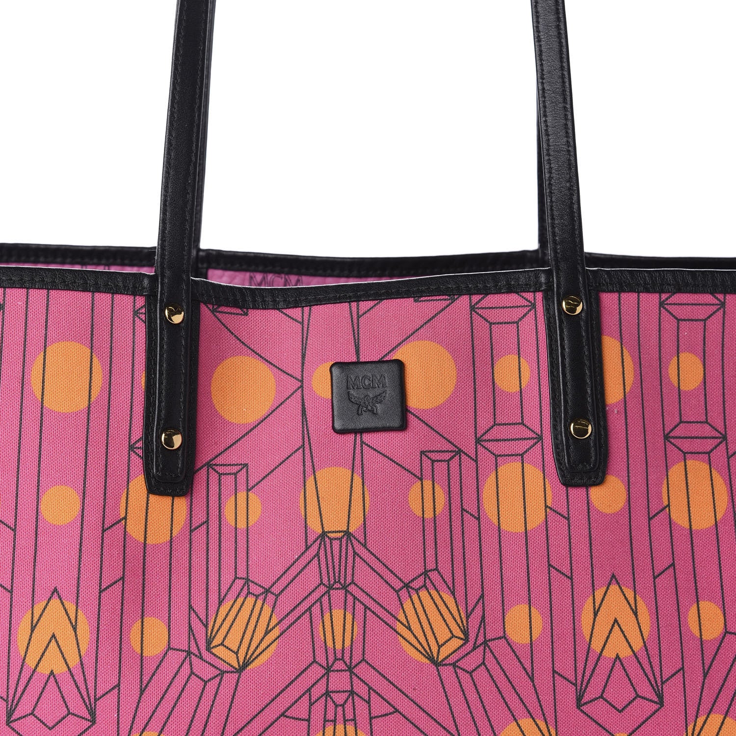 MCM Visetos Medium Liz Reversible Shopper Tote Pink 14 of 15