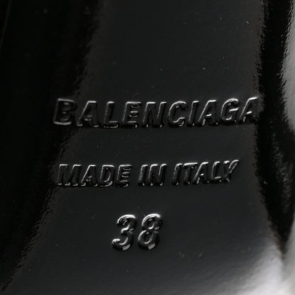 Balenciaga Wool Houndstooth BB Pointy Toe Ankle Booties 38 Black Ivory 7 of 10