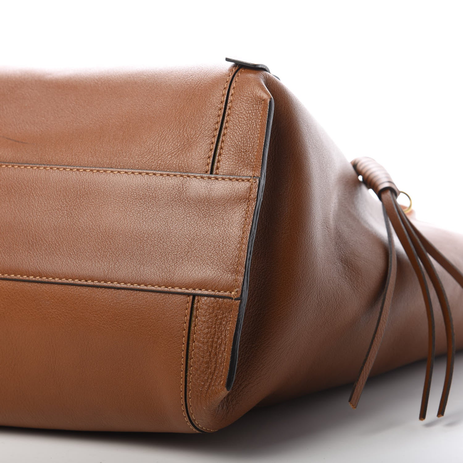 Chloe Smooth Calfskin Medium Milo Shopping Tote Caramel 10 of 12