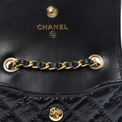 Chanel Shiny Aged Calfskin Quilted Waist Belt Bag Black 5 of 8
