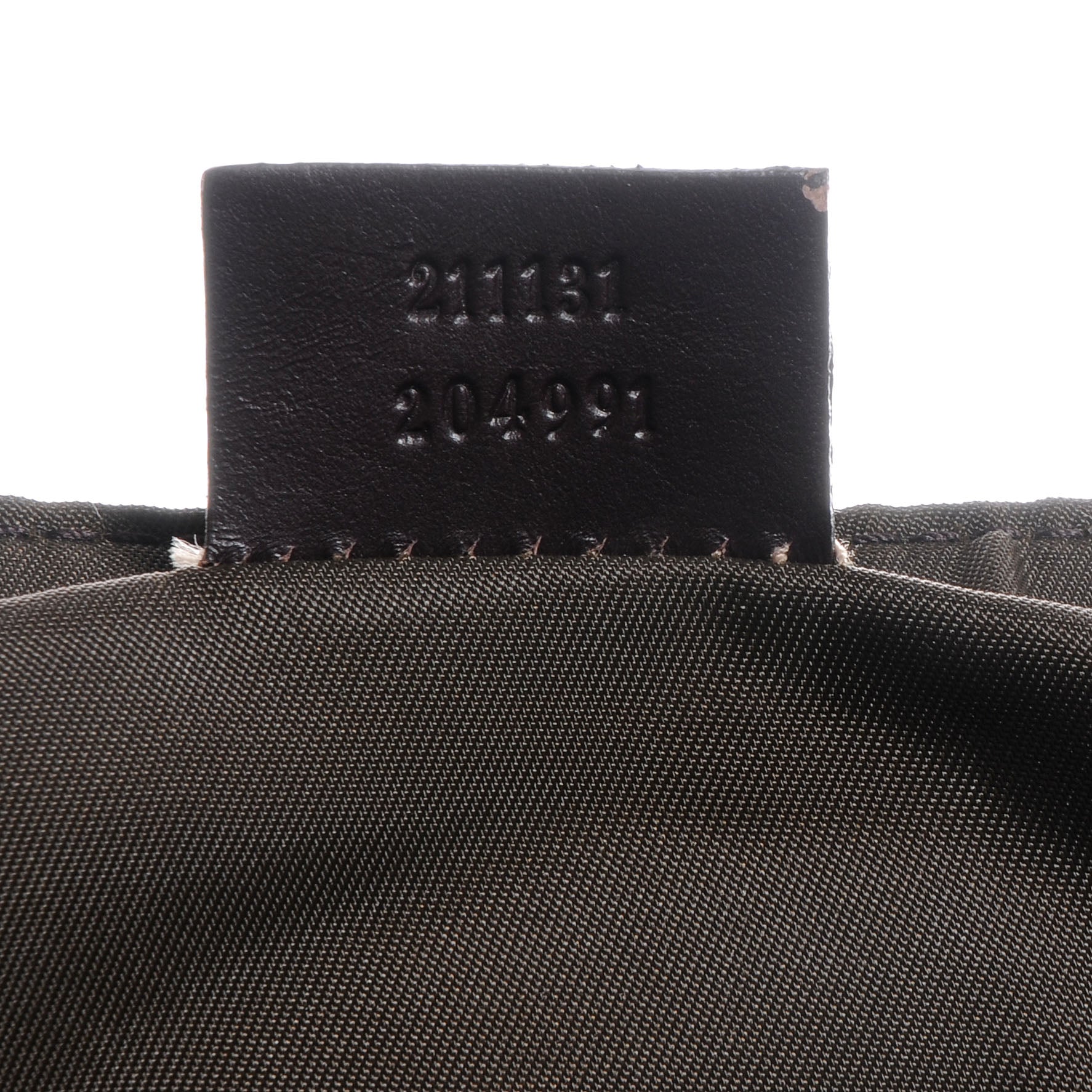 Gucci GG Supreme Monogram Selleria Calfskin Messenger Diaper Bag Beige Ebony Cocoa Dark Chocolate 7 of 7